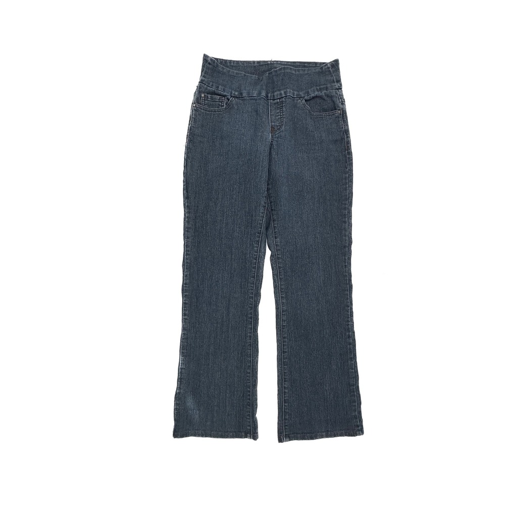 Jag Jeans Womens Size 8 Dark‎ Wash Pull On Straight Leg Denim Pants Hemmed